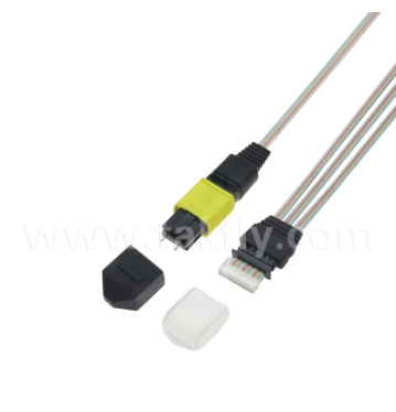 MTP 12CH×3 à 36 canaux assemblage de fibres de fibre 3×12CH connecteurs MTP à 36CH FAU V-Groove, faible perte d'insertion, pour les émetteurs-récepteurs optiques 1.6T et les optiques co-emballées (CPO)