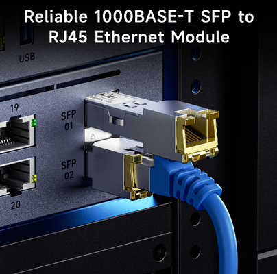 Module SFP RJ45 Gigabit – Émetteur-récepteur SFP en cuivre 1000BASE-T avec 1,25 Gbit/s et faible EMI