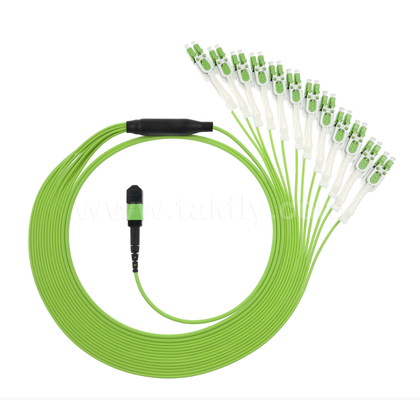 MPO/MTP à LC Uniboot Breakout Patch Cord   OM5 Multimode, 1×24, Connecteurs LC Uniboot économes en espace, pour les centres de données à haute densité et les applications 40G/100G/400G