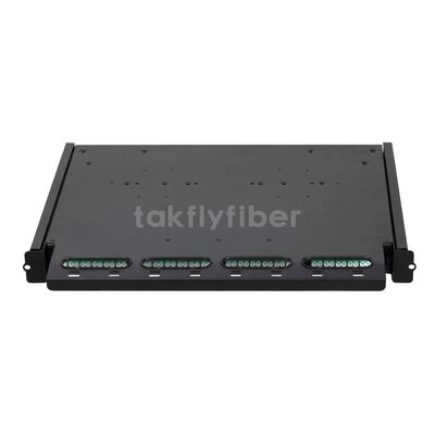 Panneau de patch à rack à haute densité Takfly avec gestion de cassettes MTP/MPO à 12 fibres pour les centres de données