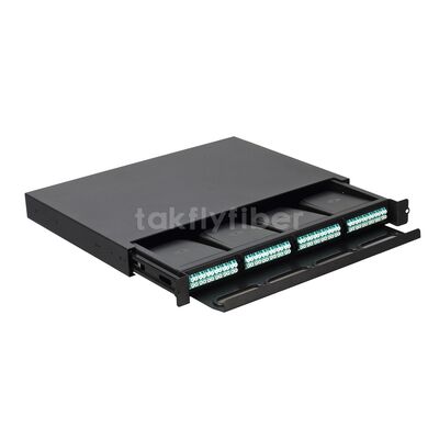Panneau de patch à rack à haute densité Takfly avec gestion de cassettes MTP/MPO à 12 fibres pour les centres de données