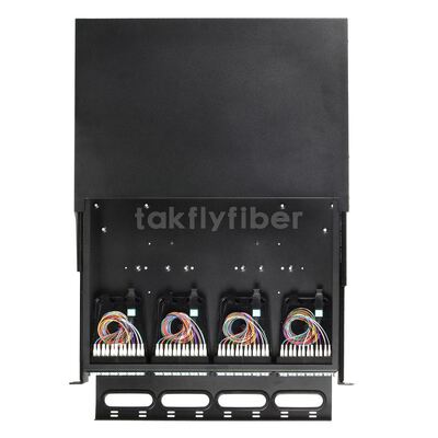 Panneau de brassage coulissant Takfly 1U/2U – Cassette MTP/MPO haute densité Plug-and-Play vers LC pour jusqu'à 192 fibres