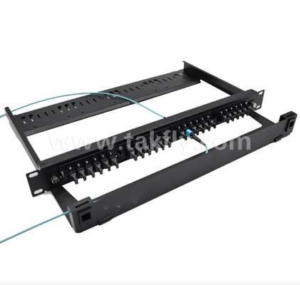 1U 24-Port MPO/MTP Patch Panel – 19" Rack-Mount, High-Density, Supports Pre-Connected MPO Module Boxes & LC/MPO Adapter Panels, for Data Center Fiber Trunk Cabling