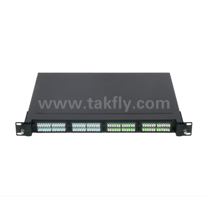 Panneau de brassage haute densité 1U 19" MPO/MTP – 4 emplacements pour cassettes, montage en rack