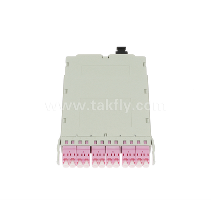 Module cassette préconnectorisé MPO/MTP vers LC – 12 cœurs, panneau avant LC duplex, adaptateur arrière MPO, Plug-and-Play pour le câblage de centre de données haute densité