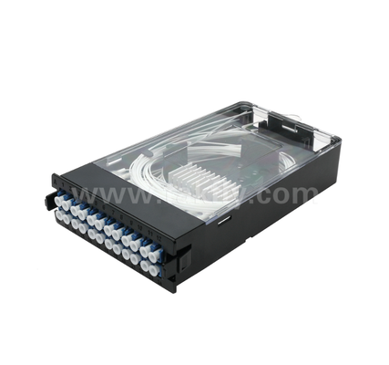 Pre‑terminated Cassette Module – TK‑HRM‑04, 12C/24C, Dual‑Mode: LC Pigtail Fusion or MPO‑LC Cassette Management, Plug‑and‑Play for Data Center Cabling