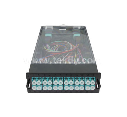Pre‑terminated Cassette Module – TK‑HRM‑04, 12C/24C, Dual‑Mode: LC Pigtail Fusion or MPO‑LC Cassette Management, Plug‑and‑Play for Data Center Cabling