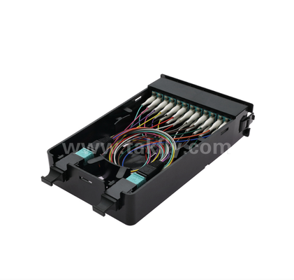 Pre‑terminated Cassette Module – TK‑HRM‑04, 12C/24C, Dual‑Mode: LC Pigtail Fusion or MPO‑LC Cassette Management, Plug‑and‑Play for Data Center Cabling