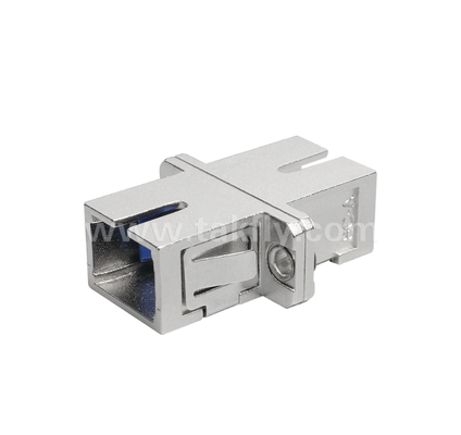SC Simplex Metal Fiber Adapter – Durable Metal Housing, Low Insertion Loss, High & Low Temperature Resistant, for Fiber Optic Cable-to-Cable & Cable-to-Equipment Connections