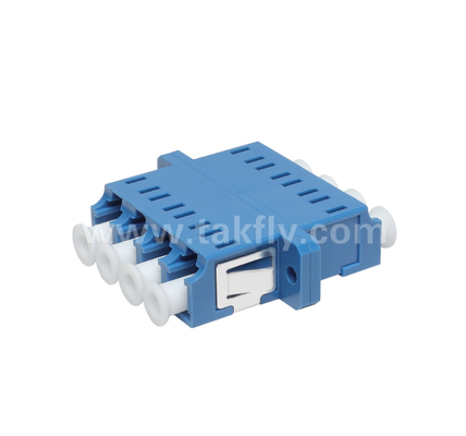 LC Quad Fiber Adapter – 4× LC Duplex, Space-Saving Design, for Cable-to-Cable & Cable-to-Equipment Connection