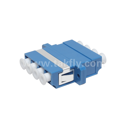 LC Quad Fiber Adapter – 4× LC Duplex, Space-Saving Design, for Cable-to-Cable & Cable-to-Equipment Connection