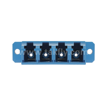 LC Quad Fiber Adapter – 4× LC Duplex, Space-Saving Design, for Cable-to-Cable & Cable-to-Equipment Connection
