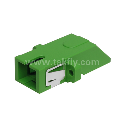 Adaptateur simplex de type diagonal SC avec volet intérieur intégré, protection des yeux contre la poussière et le laser, faible perte d'insertion, pour les connexions de centre de données et de fibre FTTx