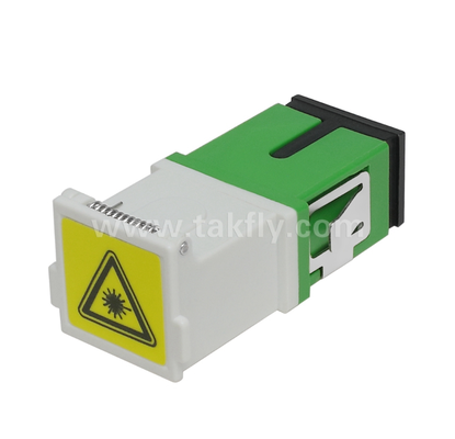 SC Simplex Adapter with External Cover & Front Shutter – Dustproof & Laser Eye Protection, Low Insertion Loss, for Data Center & FTTx Fiber Connections