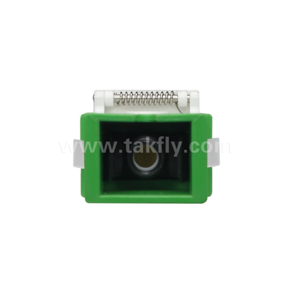 SC Simplex Adapter with External Cover & Front Shutter – Dustproof & Laser Eye Protection, Low Insertion Loss, for Data Center & FTTx Fiber Connections