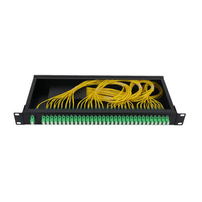OEM 1U 19 pouces 2x64 Rack Mount LC Splitter PLC à fibre optique pour le centre de données FTTx