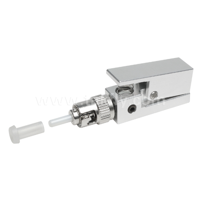 Adaptateur de fibre nue de type carré ST  exempt d'époxy, réutilisable, faible perte d'insertion, pour les tests et les applications de mesure des fibres optiques