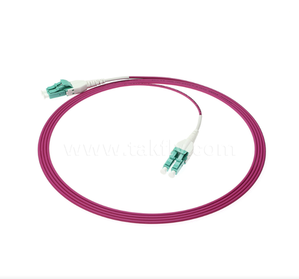 Cordon de brassage fibre optique LC Uniboot – Un tube à deux conducteurs, polarité fixe, structure compacte, réduit de moitié le volume du câble pour le câblage haute densité