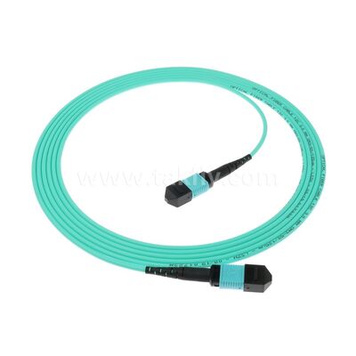 MPO MTP Patchcord Multimode OM3 câble de tronc 12F fibre optique pour le câblage de télécommunications de centre de données