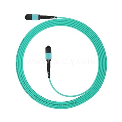 MPO MTP Patchcord Multimode OM3 câble de tronc 12F fibre optique pour le câblage de télécommunications de centre de données