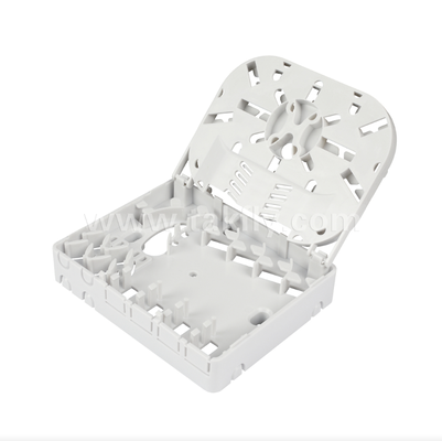 Boîte de terminaison de fibre TKS-1806-04C-4 ports - Montage en surface, compatible SC/LC, conception modulaire pour sous-systèmes de zone de travail.