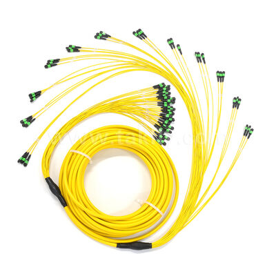 Câble Trunk MPO Monomode OS2 Amphenol personnalisé 288 fibres perte d'insertion max 0,35 dB pour centre de données