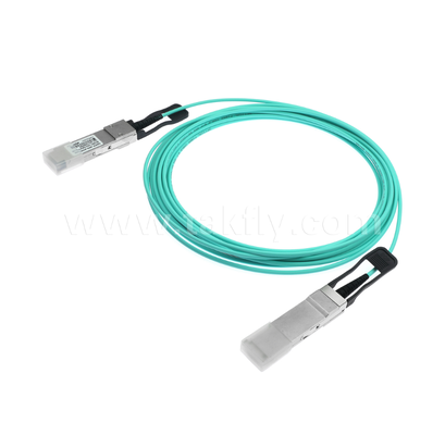 Câble optique actif 40G QSFP+ – Full-Duplex 4 canaux, 11,3 Gbps par voie, faible consommation, enfichable à chaud