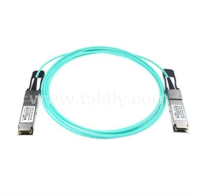 Câble optique actif 100G QSFP28 (AOC) – 4×25G, jusqu'à 104 Gbps, 3-70 m, réseau VCSEL, faible consommation <3,5 W, QSFP28 vers QSFP28