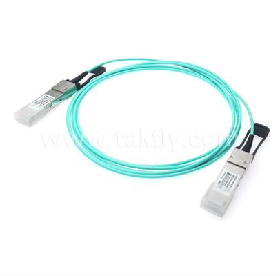Câble optique actif 100G QSFP28 (AOC) – 4×25G, jusqu'à 104 Gbps, 3-70 m, réseau VCSEL, faible consommation <3,5 W, QSFP28 vers QSFP28