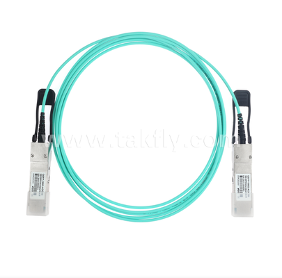 Câble optique actif 100G QSFP28 (AOC) – 4×25G, jusqu'à 104 Gbps, 3-70 m, réseau VCSEL, faible consommation <3,5 W, QSFP28 vers QSFP28