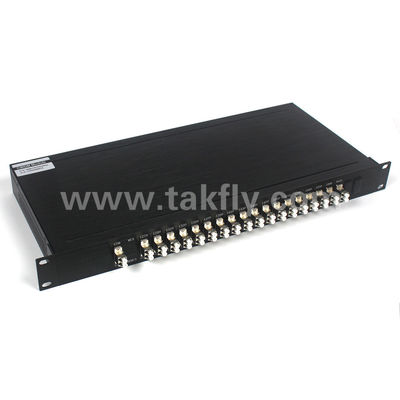 1U 19 WDM de pouce CWDM Mux 4CH 8CH 16CH 18CH Mux Demux pour le système d'OTN