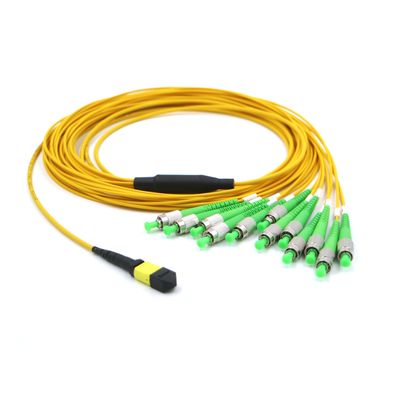 FC APC à MTP 12 câble de rupture de fibre G657A1 0.3dB Faible perte