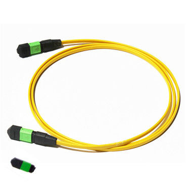 veste optique de la fibre MPO MTP Jumper Yellow LSZH du SM 12F dans Data Center