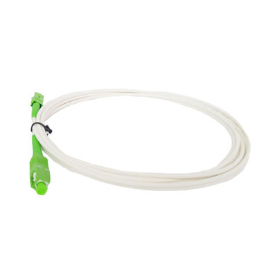 Câble à fibres optiques de recourbement optique blanc de fibre de mode unitaire de Sc de Patchcord G657B3 de fibre de PVC anti