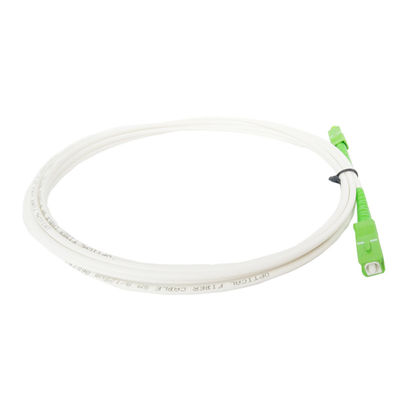 Câble à fibres optiques de recourbement optique blanc de fibre de mode unitaire de Sc de Patchcord G657B3 de fibre de PVC anti