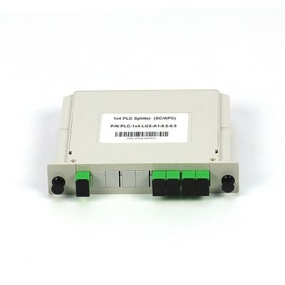 type de cassette du mode unitaire G657A1 LGX de 1x4 SC/APC diviseur optique de PLC de fibre dans FTTx