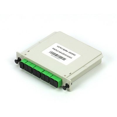 diviseur optique de PLC de fibre de cassette du mode unitaire G657A1 LGX de 1x8 SC/APC dans FTTx