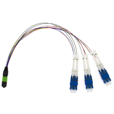 Câble optique à haute densité d'évasion du CS MPO MTP de fibre unimodal