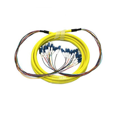 Câble optique de fibre d'évasion de noyaux de Patchcord 12 de fibre du SM millimètre de LC-LC/SC-SC