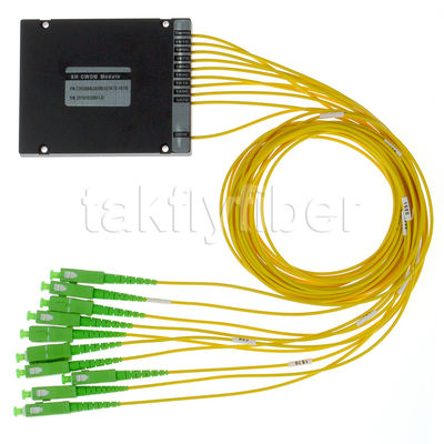 Connecteurs passifs de la fibre simple CWDM Mux LC du module 1470nm 1610nm de boîte de l'ABS 8CH