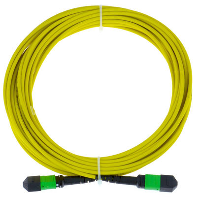 câble optique 3.0mm unimodaux LSZH de tronc de fibre de la fibre MTP MPO RPA de 12F 24F