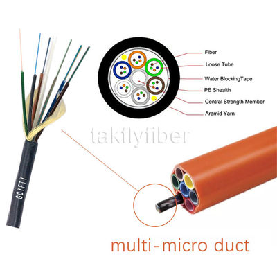 câble micro enflé des FO de fibre de 12C 24C 48C 96C GCYFTY de câble optique d'air non métallique extérieur du HDPE GCYFXTY