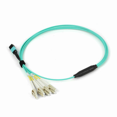 Noyau optique OM4 50/125 du câble 8 de la fibre MPO MTP de l'évasion 100G de QSFP