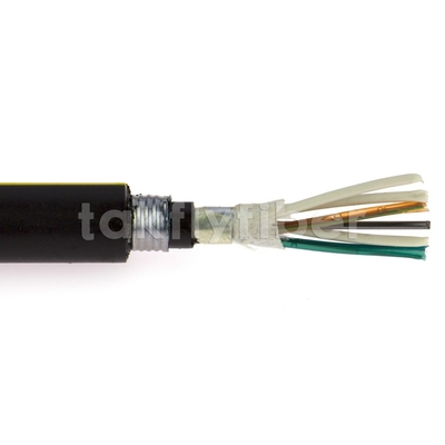 SM extérieur G652D de câble optique de la fibre GYTA53 pour le conduit et direct enterré