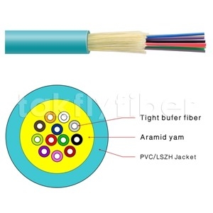 SM optique ou millimètre d'intérieur LSZH, assemblée plénière OFNP de noyaux du câble de fibre de distribution 2 à 48