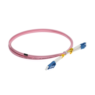Couleur rose optique unimodale 9/125um de Patchcord de fibre de LC-LC G657A1