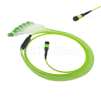 Mâle de MPO MTP/câble optique femelle de fibre de corde de correction de fibre du câble OM5 OM4 MPO