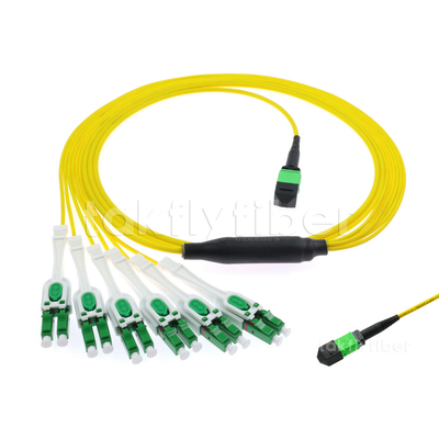 La correction optique de la fibre MPO MTP LC Uniboot attachent le câble unimodal de 12 fibres pour FTTX