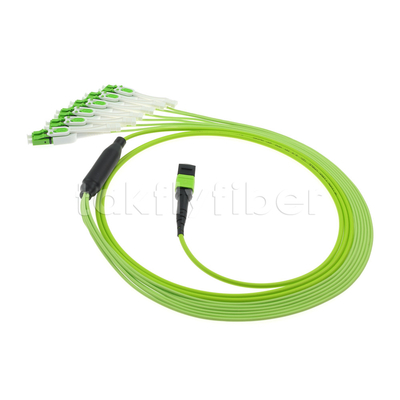 Femelle de MPO/MTP au vert de chaux à plusieurs modes de fonctionnement de câble d'évasion de LC OM5