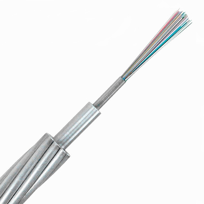 Câble optique extérieur unitaire optique de fibre de Hilos G.652D du mode 48 du fil de masse 12C G655 de tube en acier central d'OPGW
